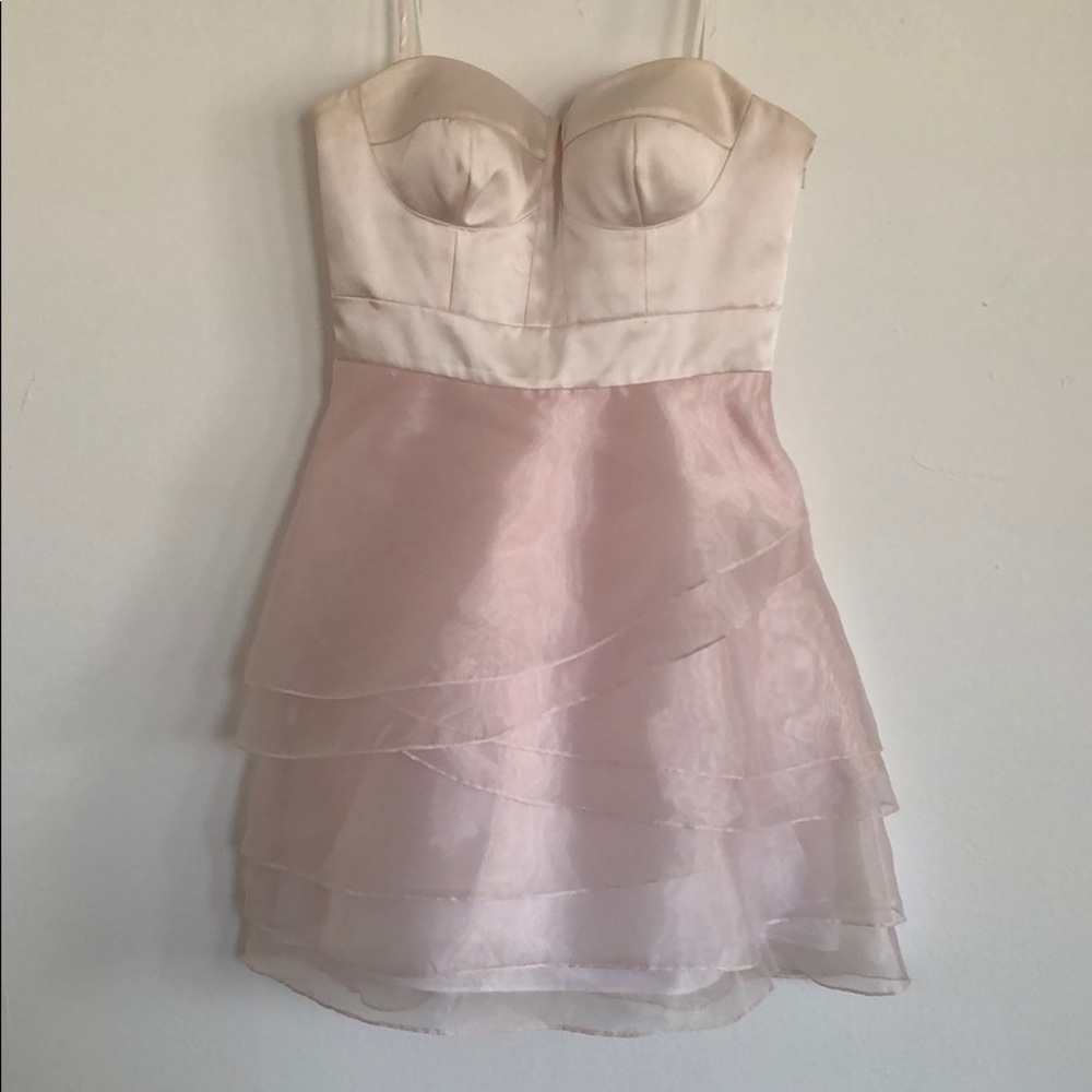 Pink corset top mini dress